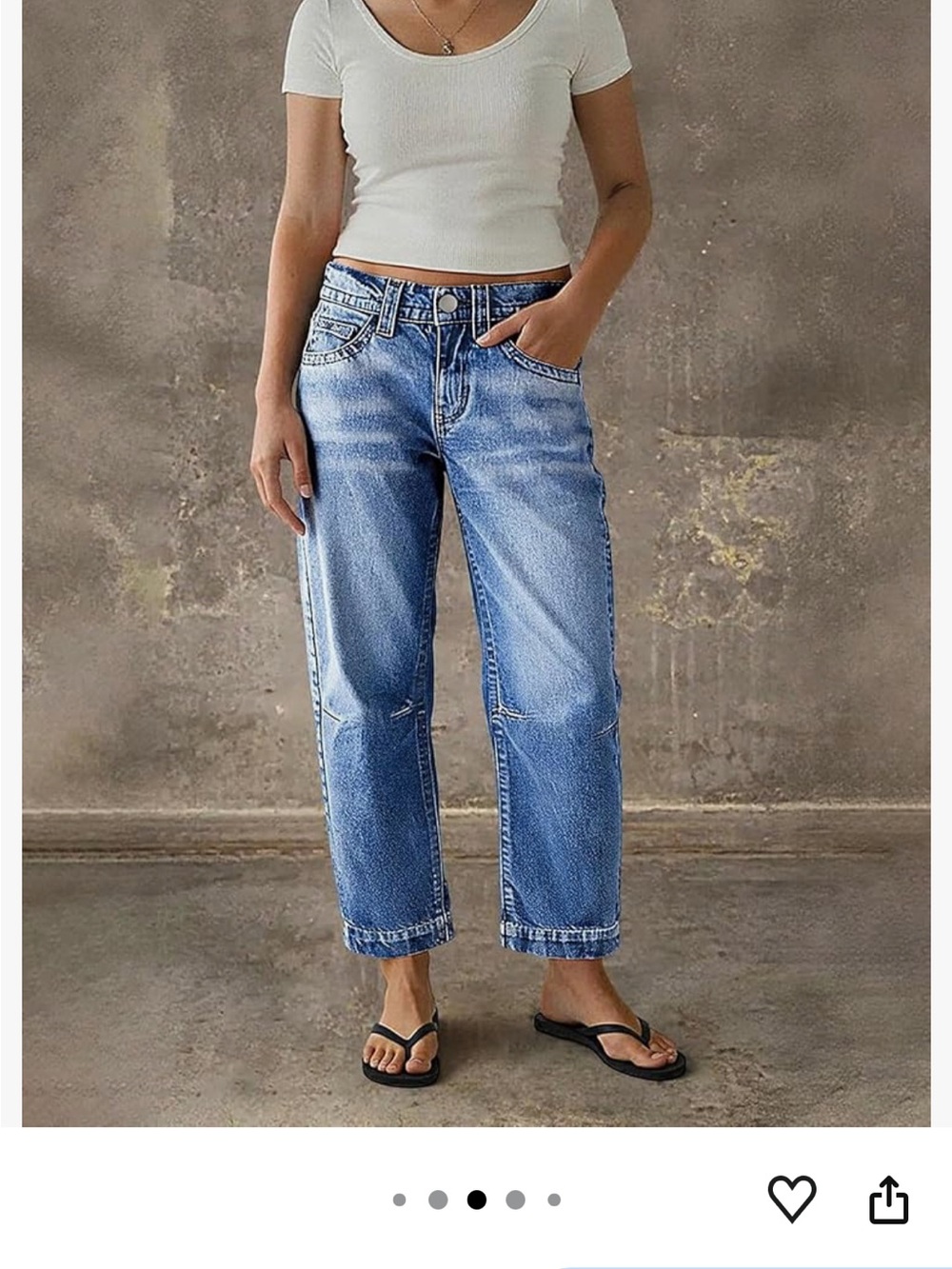 Flamingals Classic Straight Leg Blue Jeans - S